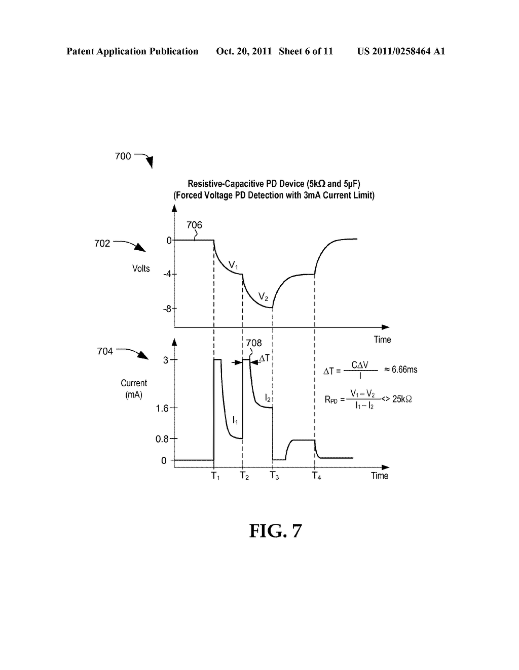 Circuit and Method for Detecting a Legacy Powered Device in a Power over     Ethernet System - diagram, schematic, and image 07