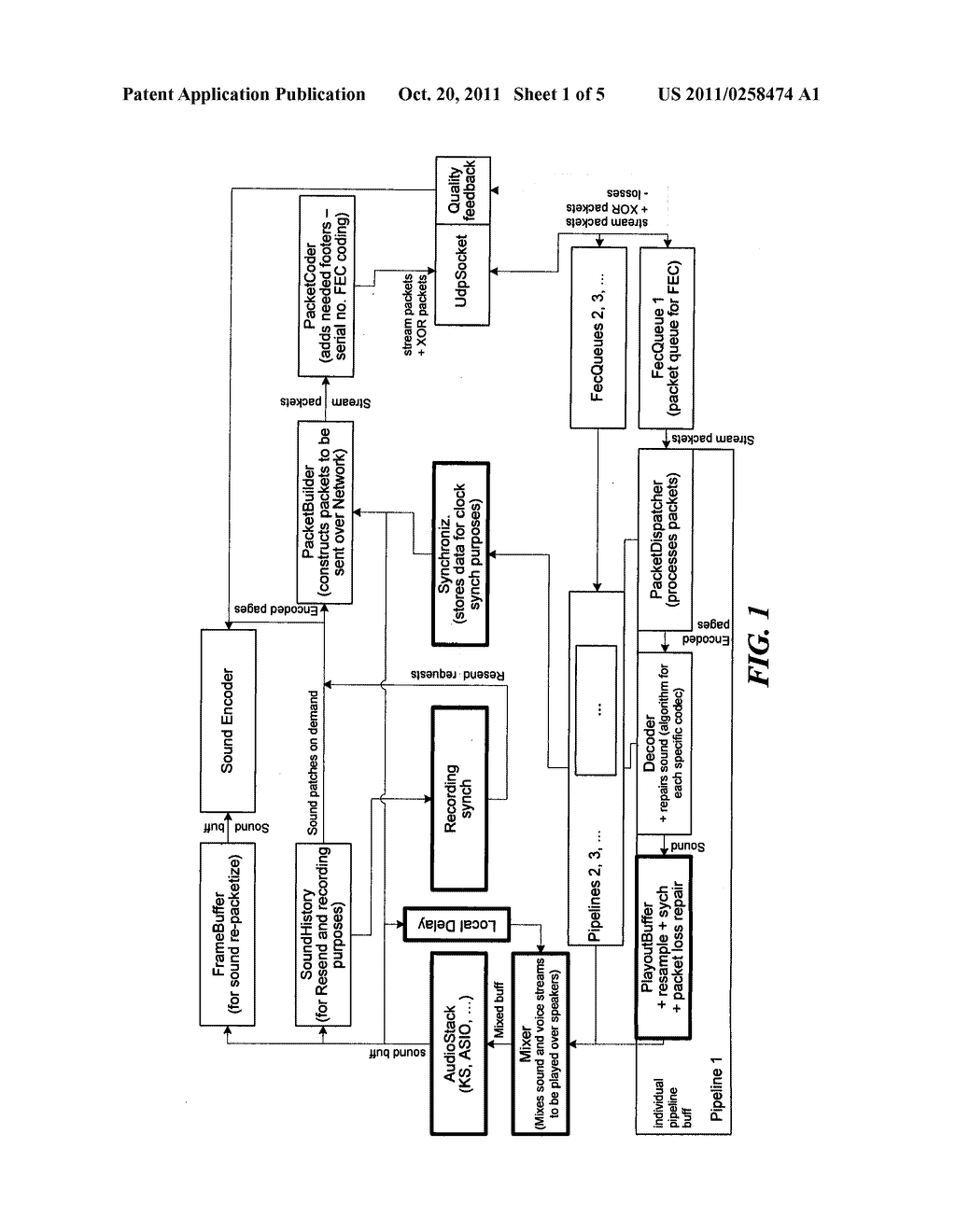 METHOD AND SYSTEM FOR PRECISE SYNCHRONIZATION OF AUDIO AND VIDEO STREAMS     DURING A DISTRIBUTED COMMUNICATION SESSION WITH MULTIPLE PARTICIPANTS - diagram, schematic, and image 02