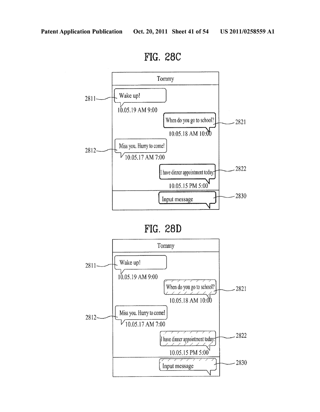 MOBILE TERMINAL AND MESSAGE LIST DISPLAYING METHOD THEREIN - diagram, schematic, and image 42