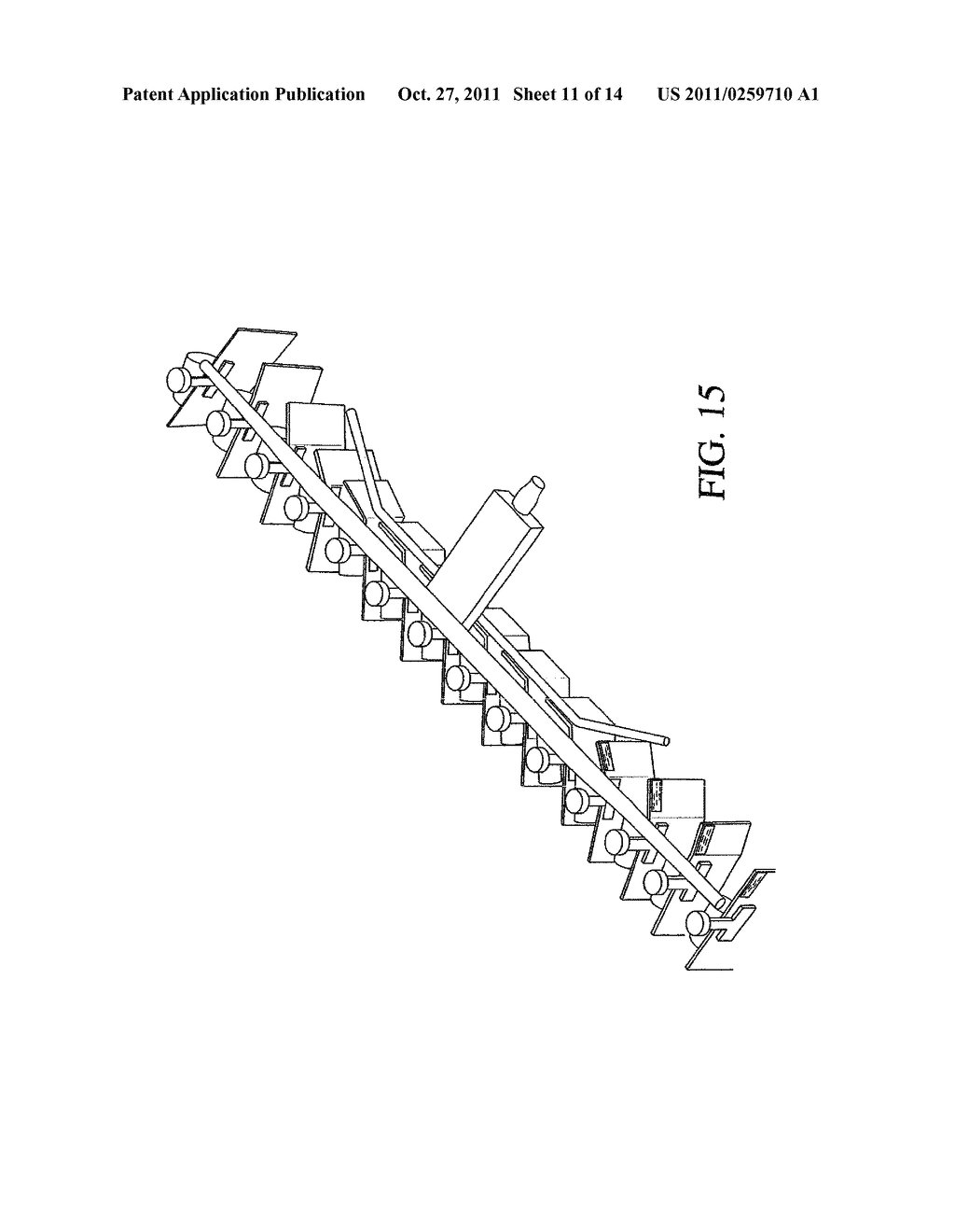 Apparatus and Method for Orienting Products for Applying Indicia During     Transport - diagram, schematic, and image 12