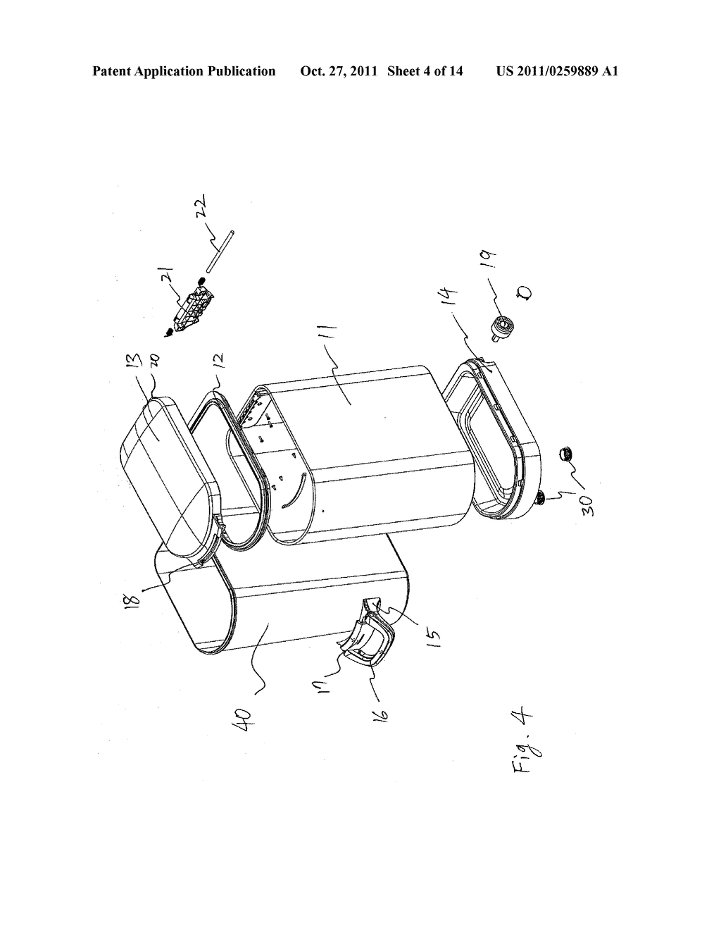 CANISTER WITH LEVER ACTUATED LATCH - diagram, schematic, and image 05