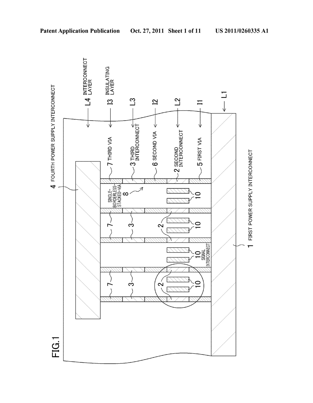 POWER SUPPLY INTERCONNECT STRUCTURE OF SEMICONDUCTOR INTEGRATED CIRCUIT - diagram, schematic, and image 02