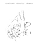 WHEELBARROW MOUNTED YARD WASTE BAG SYSTEM diagram and image