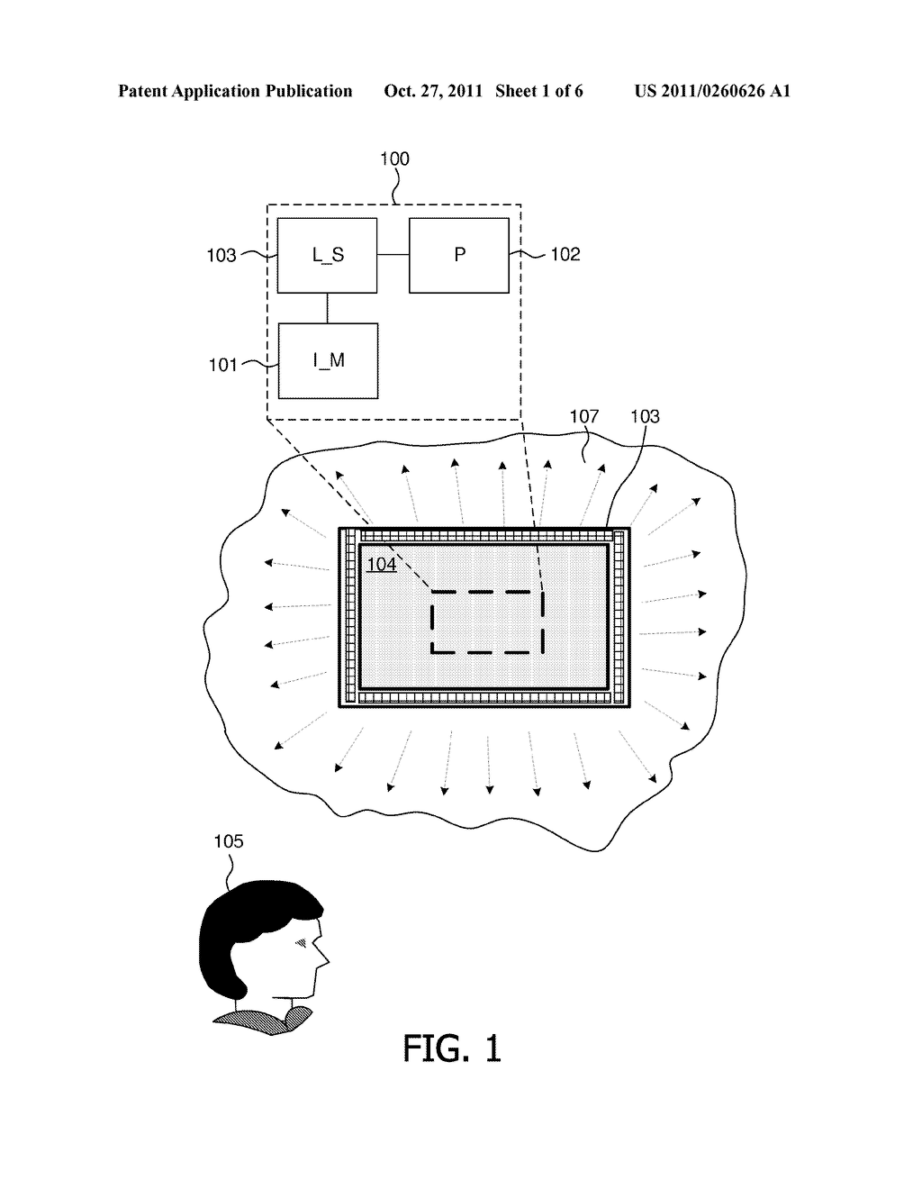 AMBIENCE LIGHTING SYSTEM FOR A DISPLAY DEVICE AND A METHOD OF OPERATING     SUCH AN AMBIENCE LIGHTING SYSTEM - diagram, schematic, and image 02