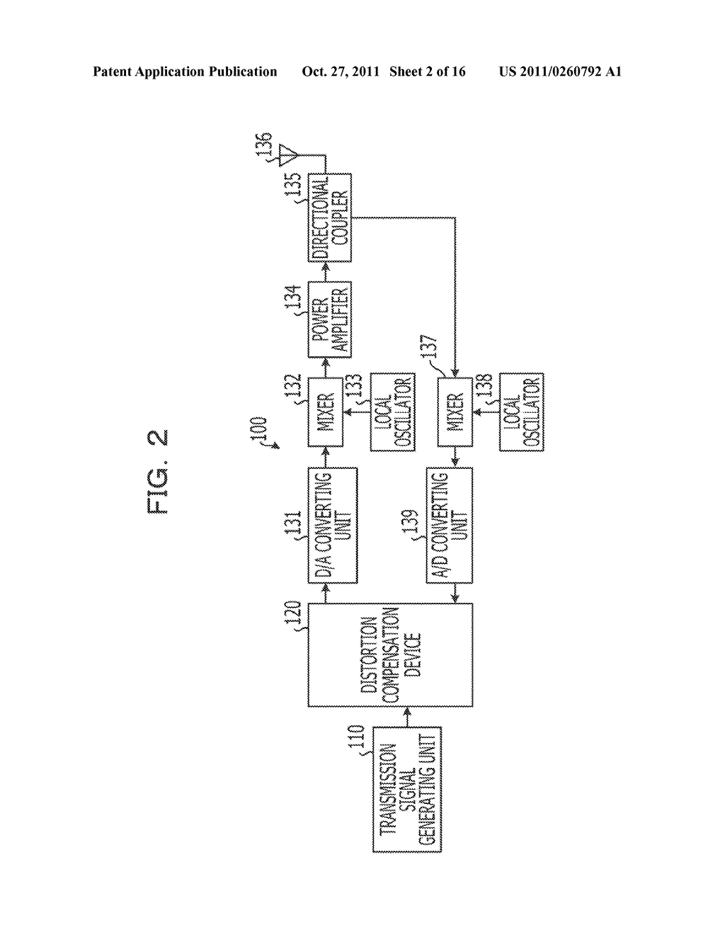 DISTORTION COMPENSATION DEVICE, RADIO COMMUNICATION DEVICE, AND DISTORTION     COMPENSATION METHOD - diagram, schematic, and image 03