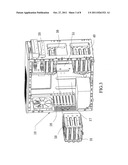 COMPUTER CASE WITH ADJUSTABLE HARD DISK DRIVE AND INTERFACE CARD     ACCOMMODATION SPACE diagram and image