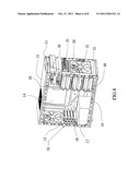 COMPUTER CASE WITH ADJUSTABLE HARD DISK DRIVE AND INTERFACE CARD     ACCOMMODATION SPACE diagram and image