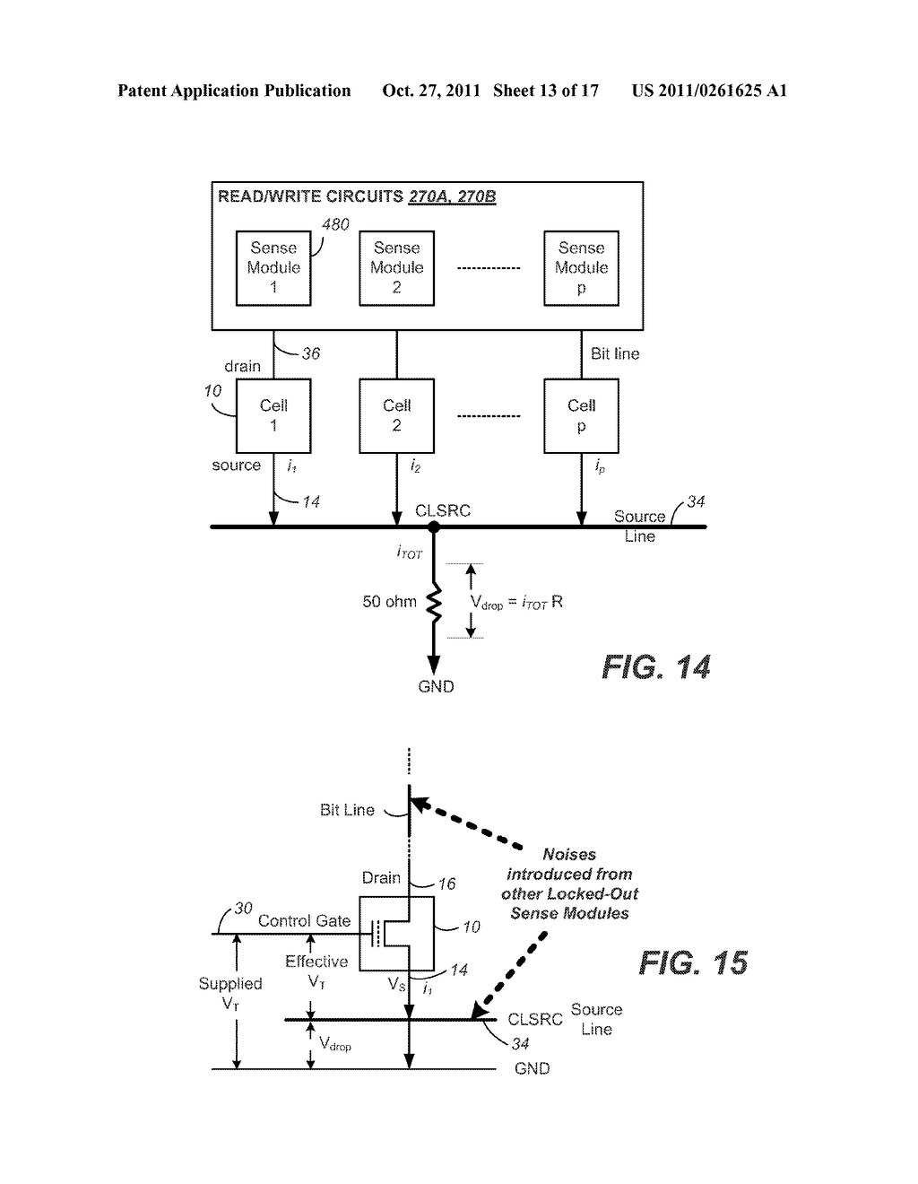 Low Noise Sense Amplifier Array and Method for Nonvolatile Memory - diagram, schematic, and image 14