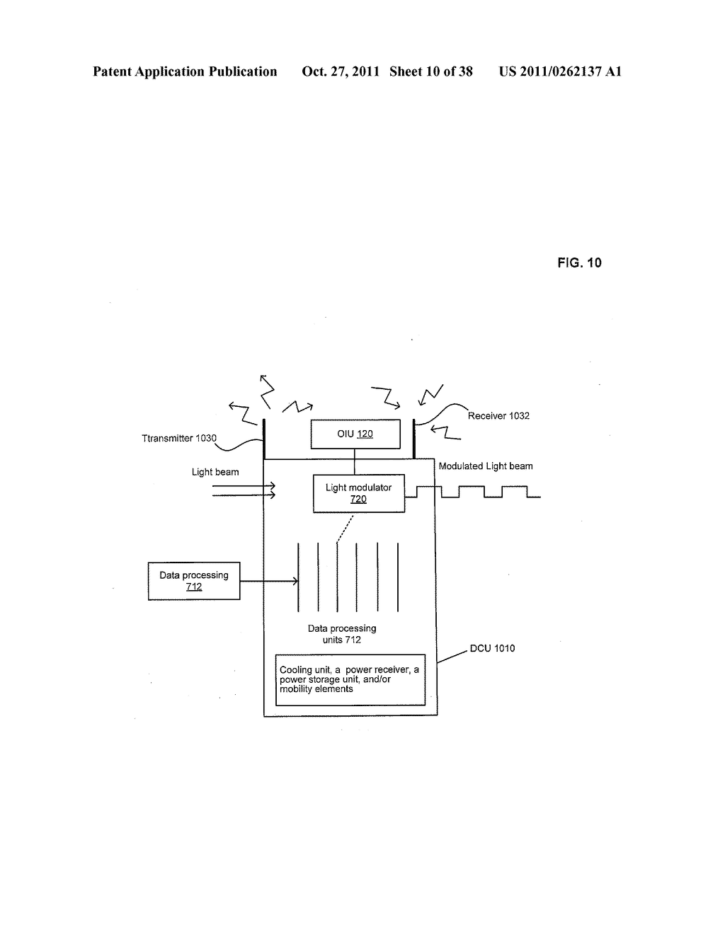 Data center with free-space optical communications - diagram, schematic, and image 11