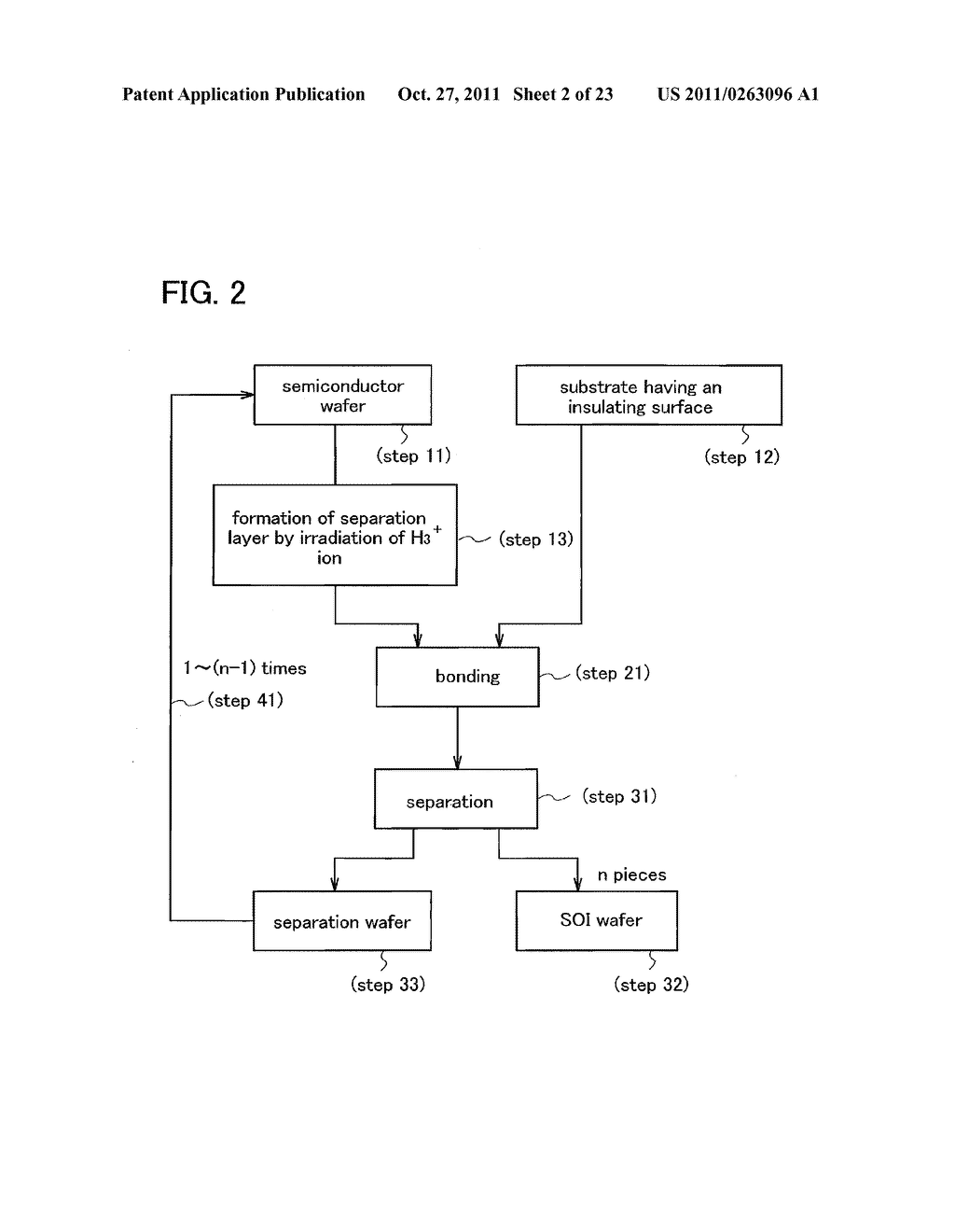 METHOD FOR MANUFACTURING SOI SUBSTRATE - diagram, schematic, and image 03