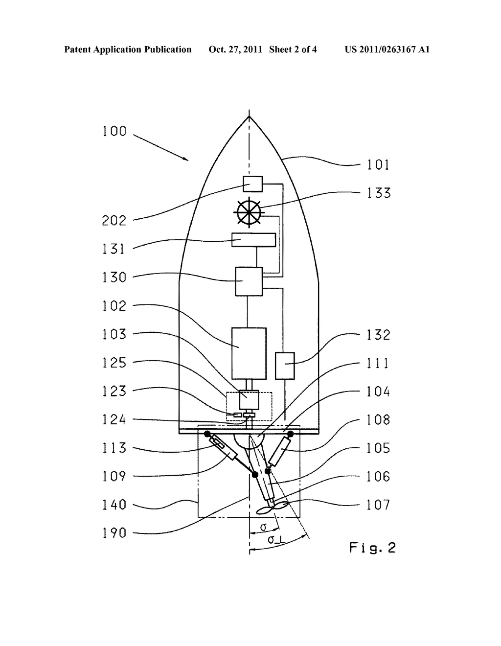 METHOD FOR CONTROLLING A WATERCRAFT HAVING A SURFACE DRIVE - diagram, schematic, and image 03