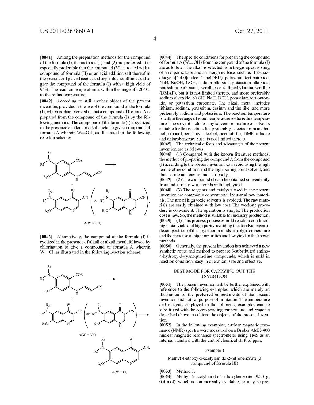 PREPARATION METHODS OF 6-SUBSTITUTED AMINO-3-CYANOQUINOLINE COMPOUNDS AND     THE INTERMEDIATES THEREOF - diagram, schematic, and image 05