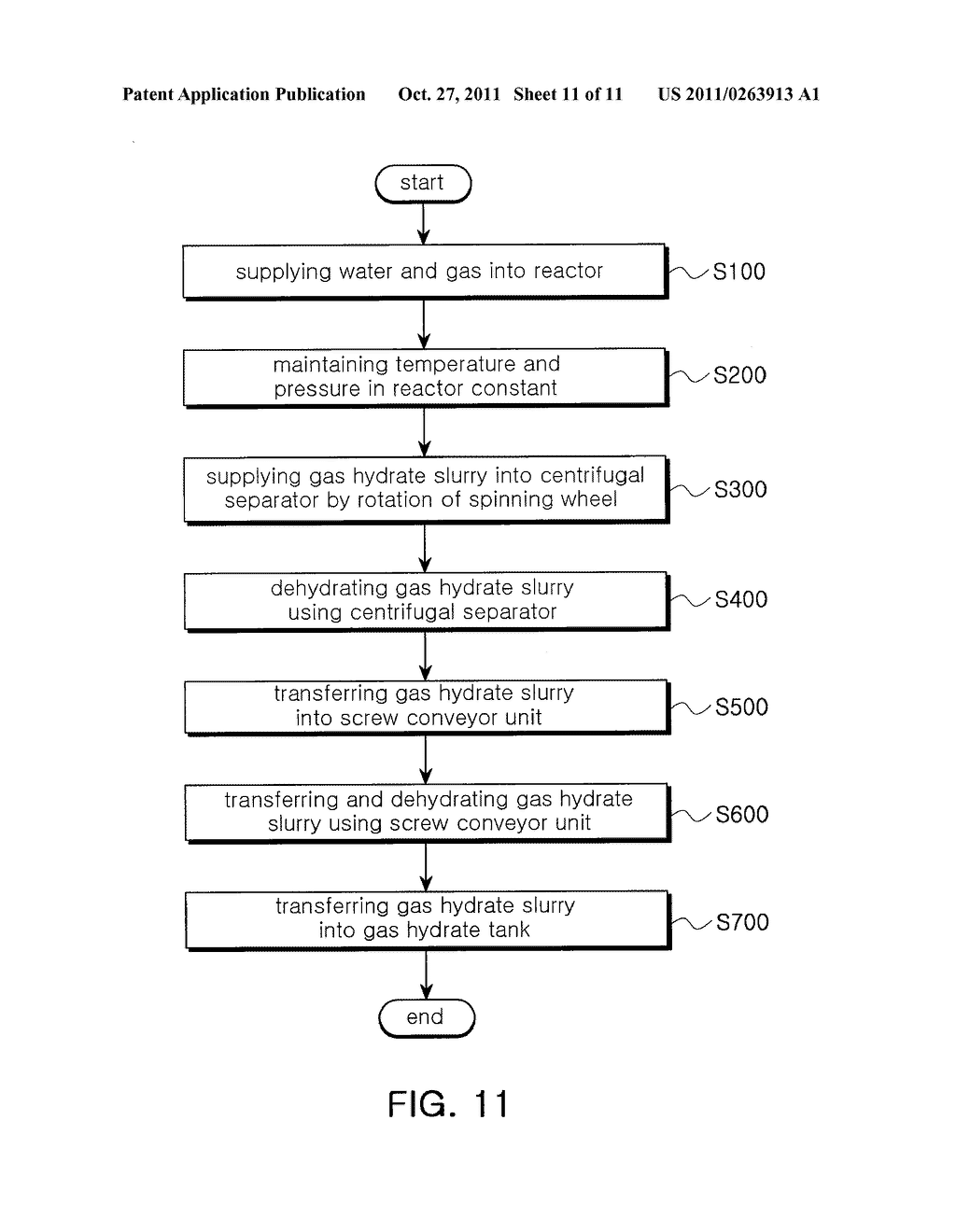 DEVICE AND METHOD FOR CONTINUOUS HYDRATE PRODUCTION AND DEHYDRATION BY     CENTRIFUGAL FORCE - diagram, schematic, and image 12