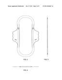 Feminine hygiene pads diagram and image