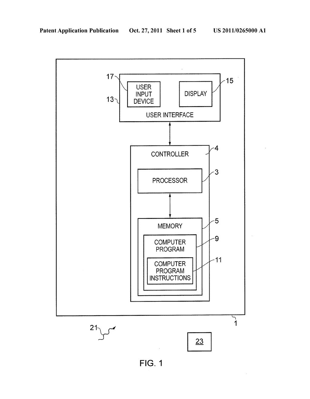 APPARATUS, METHOD, COMPUTER PROGRAM AND USER INTERFACE - diagram, schematic, and image 02