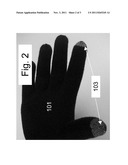 Gloves for touchscreen use diagram and image