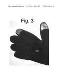 Gloves for touchscreen use diagram and image