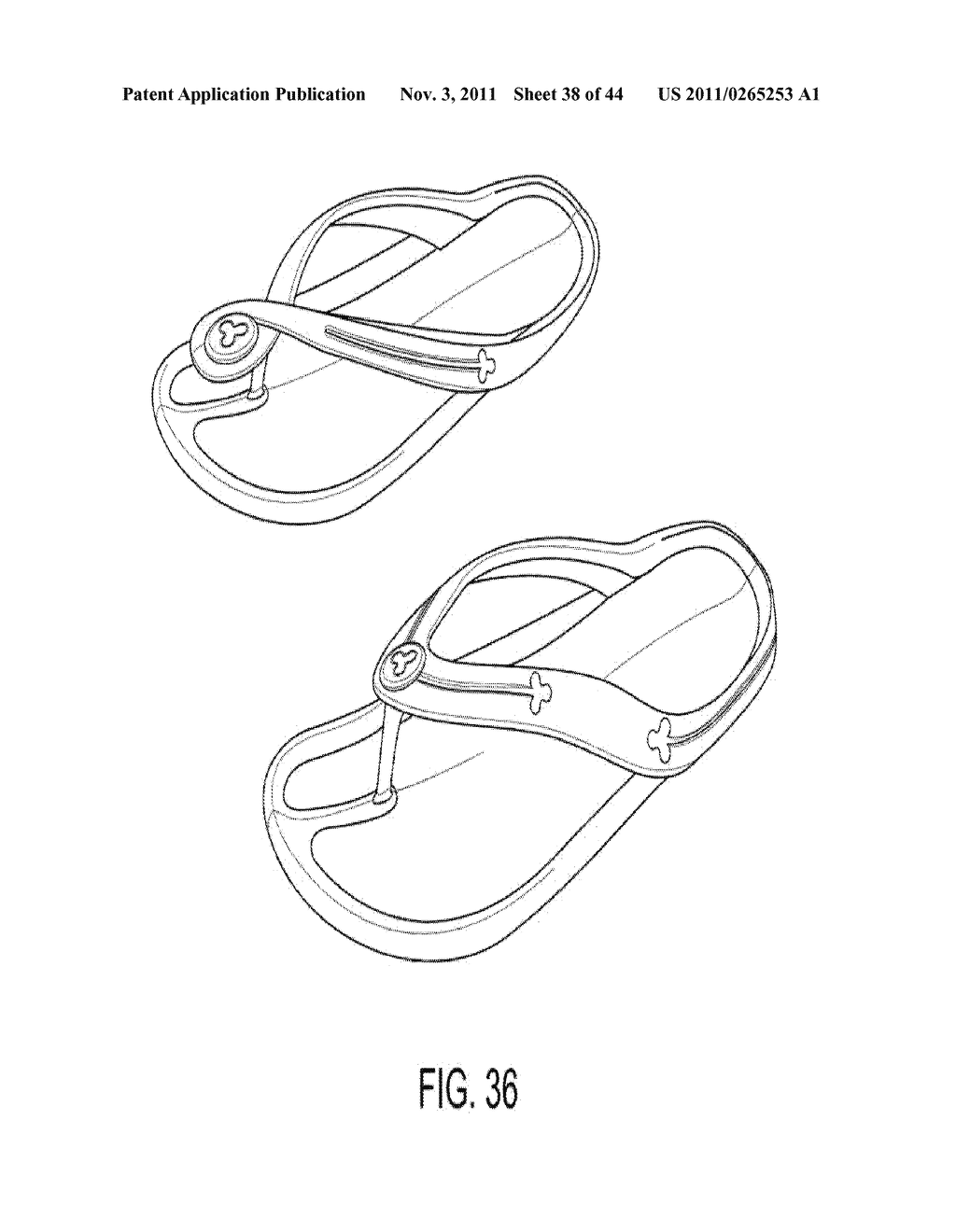 APPARATUS, METHOD AND SYSTEM FOR USING INTERCHANGEABLE DECORATIVE ELEMENTS     WITH FOOTWEAR - diagram, schematic, and image 39