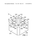 Universal block with recessed knock-out panels diagram and image