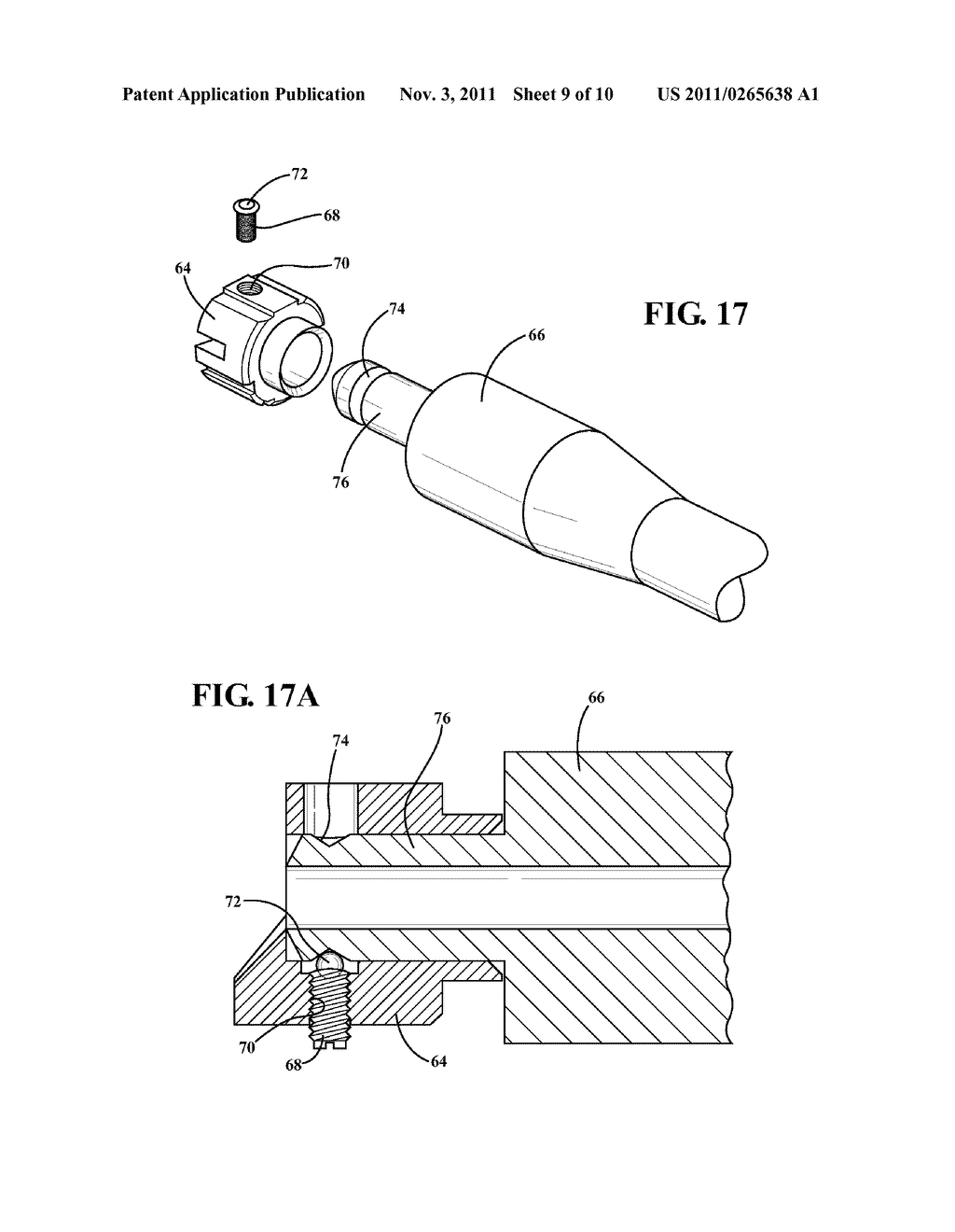 CHAMBER INSERT LOCK INSTALLED WITHIN AN AR-15/16 BARREL EXTENSION FOR     LOCATING AND REDUCING MOVEMENT OF AN ASSOCIATED SUB CALIBER ACTION - diagram, schematic, and image 10