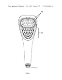 Shower head with water-powered vibrating function diagram and image