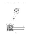 Shower head with water-powered vibrating function diagram and image