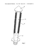 Pole anchor and ski pole base with extending brush bristles and acircular,     preferably hexagonal section diagram and image