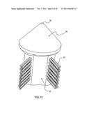 Pole anchor and ski pole base with extending brush bristles and acircular,     preferably hexagonal section diagram and image