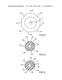 Pole anchor and ski pole base with extending brush bristles and acircular,     preferably hexagonal section diagram and image