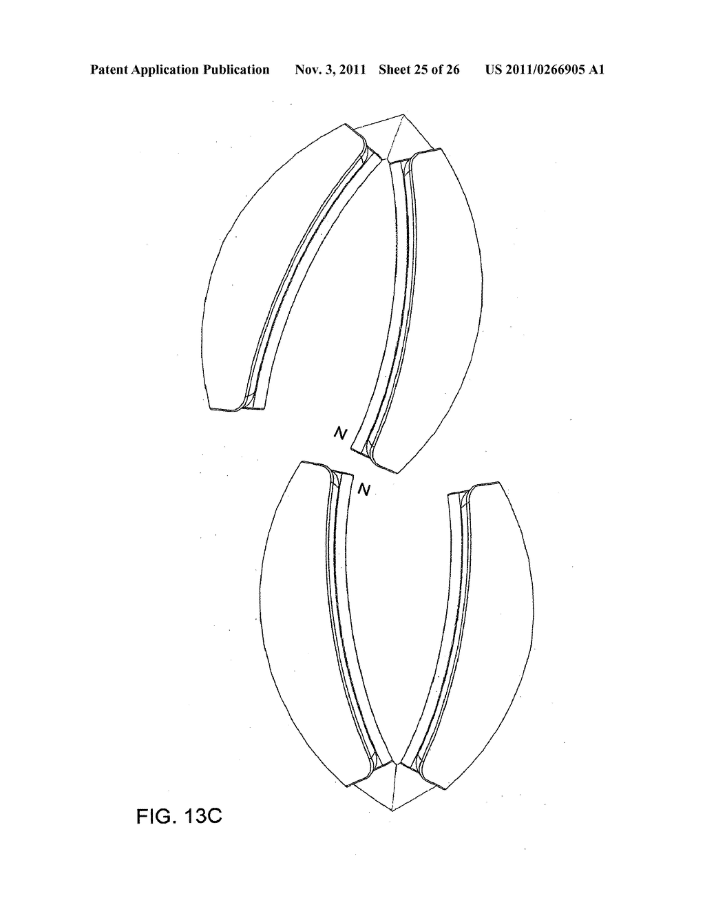 FLUX-FOCUSED SHAPED PERMANENT MAGNET, MAGNETIC UNIT HAVING THE MAGNETS,     DEVICE HAVING THE MAGNETIC UNITS AND METHOD FOR ASYMMETRICALLY FOCUSING     FLUX FIELDS OF PERMANENT MAGNETS - diagram, schematic, and image 26