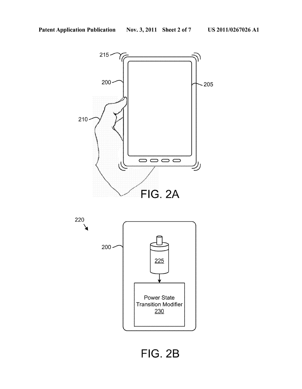 Method and Apparatus for Modifying a Transition to an Altered Power State     of an Electronic Device Based on Accelerometer Output - diagram, schematic, and image 03