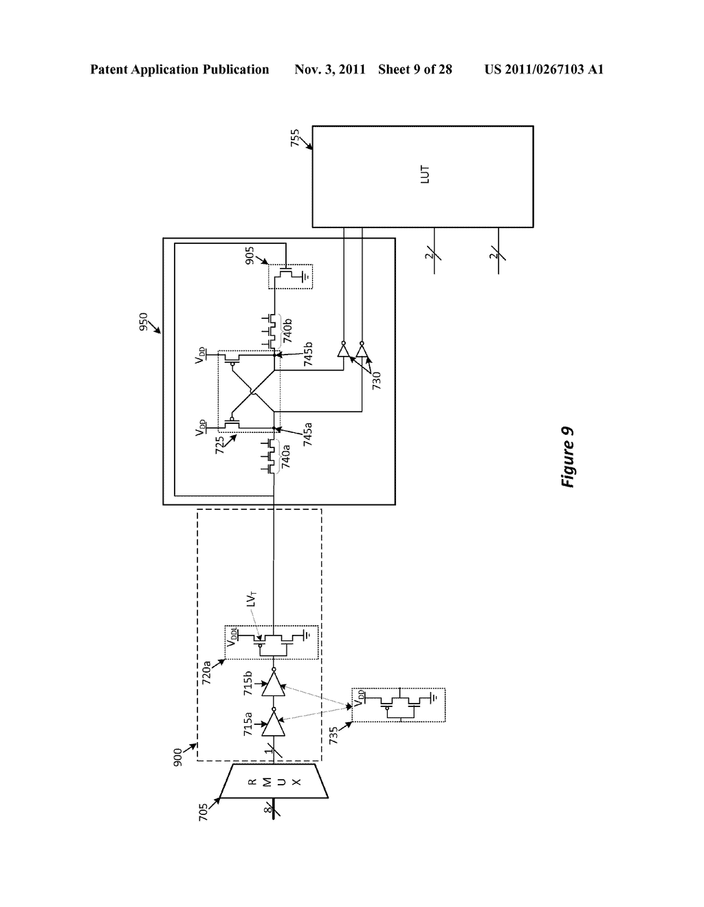 METHOD AND APPARATUS FOR SAVING POWER IN AN INTEGRATED CIRCUIT - diagram, schematic, and image 10