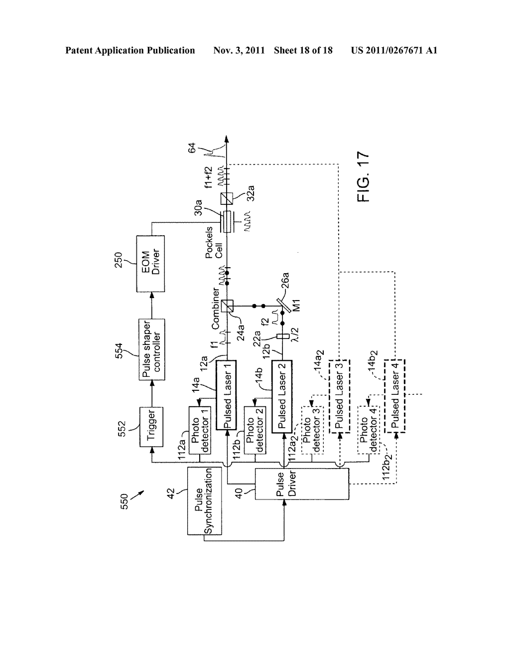 COMBINING MULTIPLE LASER BEAMS TO FORM HIGH REPETITION RATE, HIGH AVERAGE     POWER POLARIZED LASER BEAM - diagram, schematic, and image 19