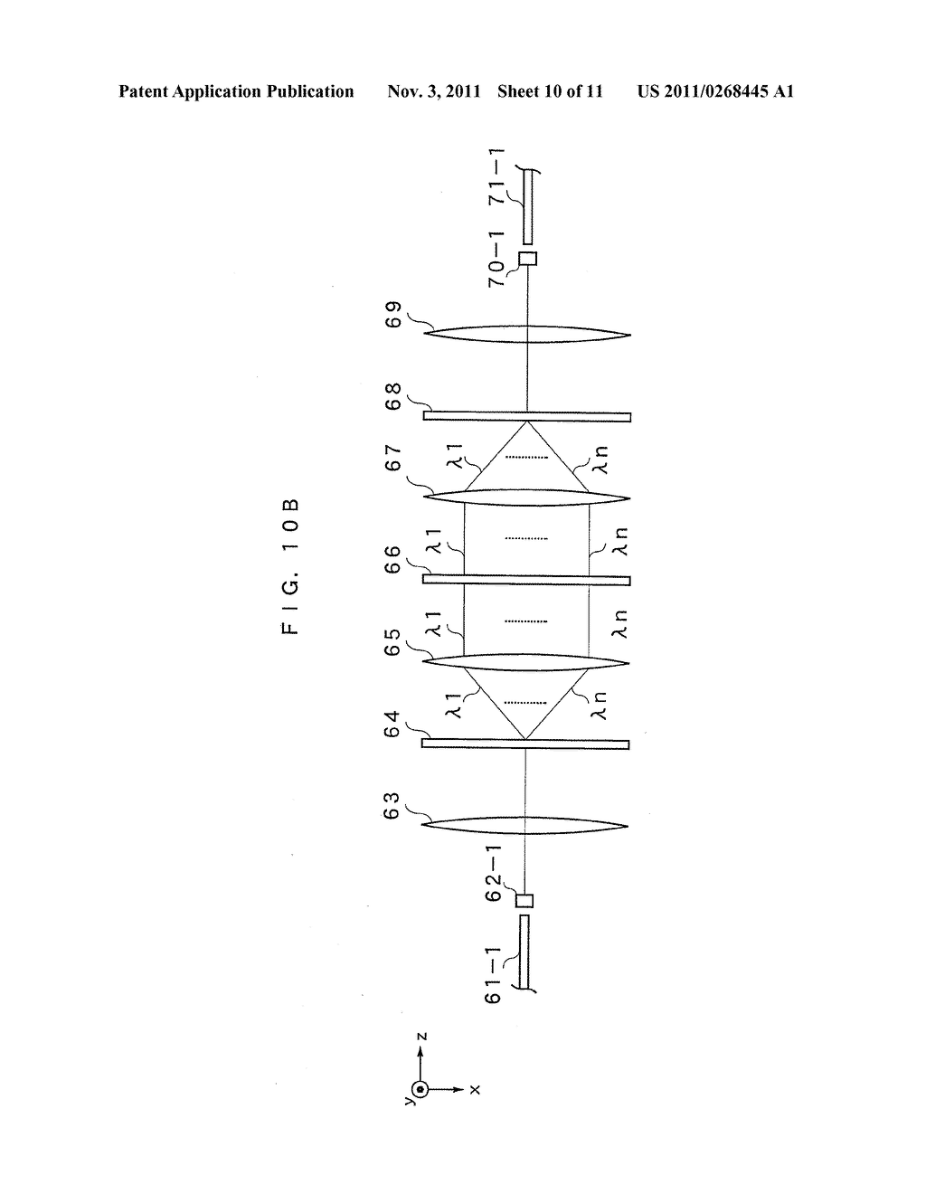 OPTICALLY VARIABLE FILTER ARRAY APPARATUS - diagram, schematic, and image 11