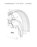 TURBINE ENGINE ROTOR WHEEL WITH BLADES MADE OF A COMPOSITE MATERIAL     PROVIDED WITH A SPRING RING diagram and image