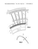 TURBINE ENGINE ROTOR WHEEL WITH BLADES MADE OF A COMPOSITE MATERIAL     PROVIDED WITH A SPRING RING diagram and image