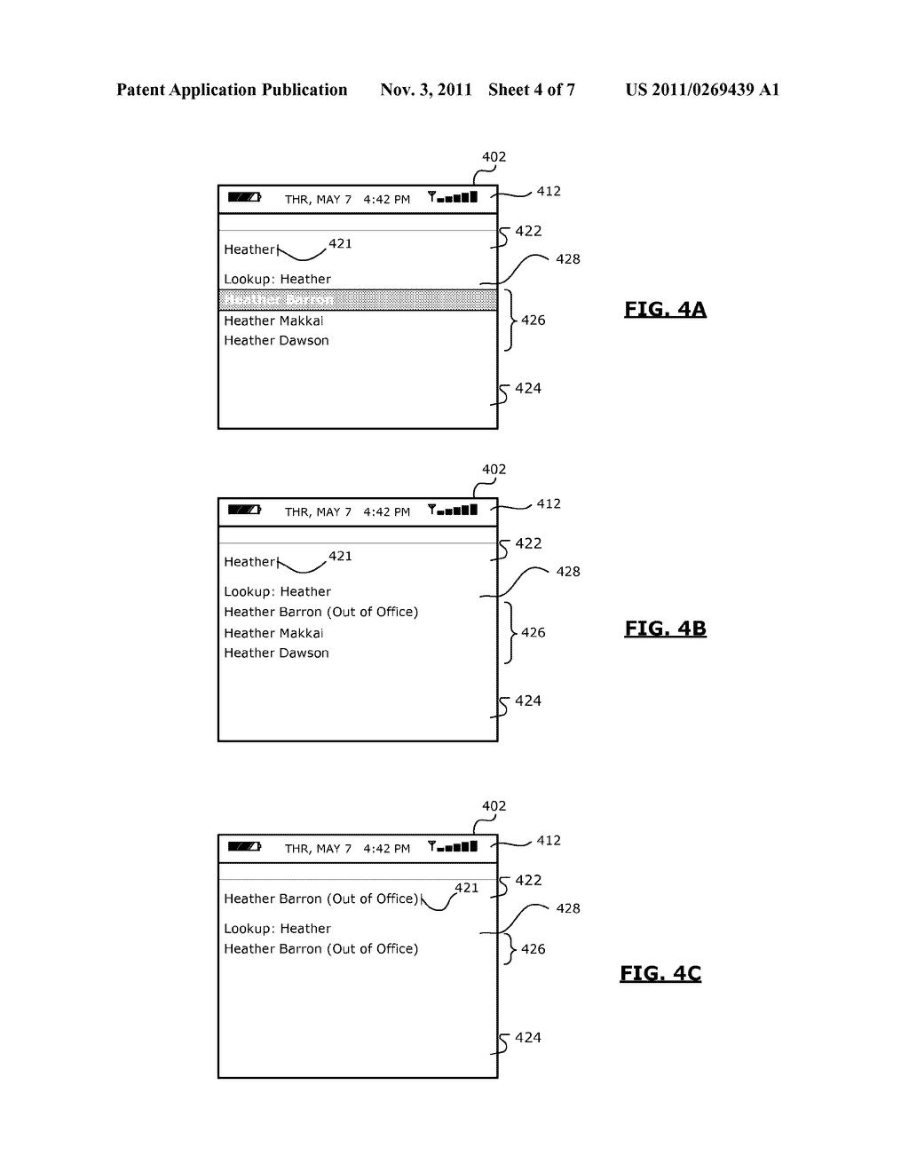 METHOD, DEVICES AND SYSTEM HAVING OUT OF OFFICE BASED PRESENCE - diagram, schematic, and image 05