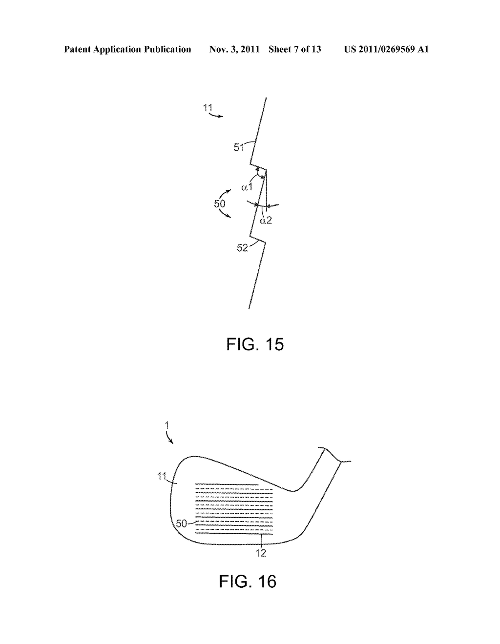 GOLF CLUB HEAD HAVING A GROOVED AND TEXTURED FACE - diagram, schematic, and image 08