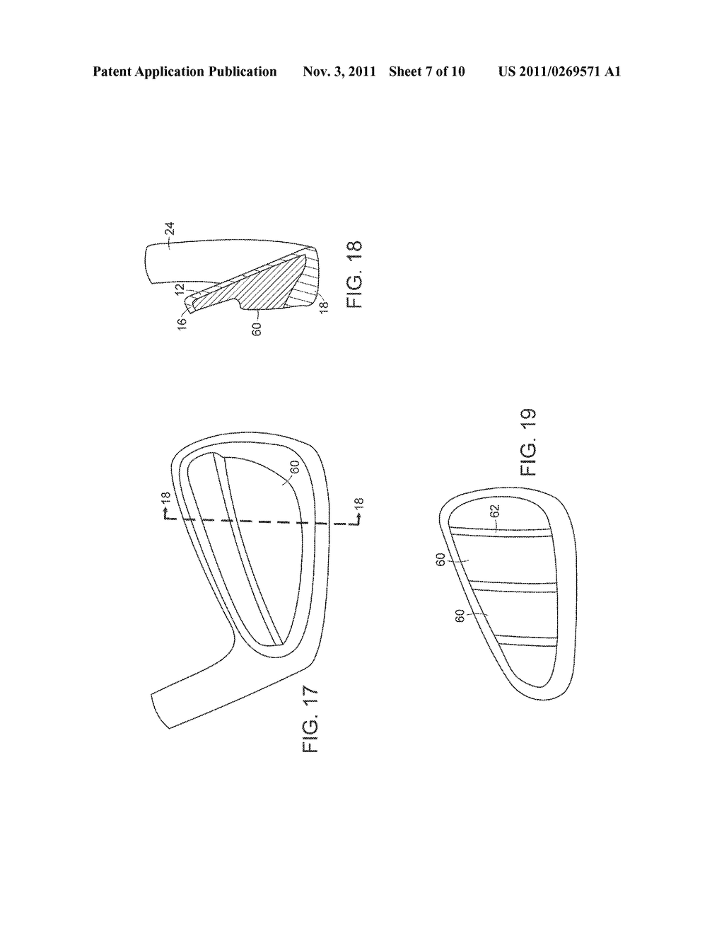 MUSCLE-BACK IRON GOLF CLUBS WITH HIGHER MOMENT OF INERTIA AND LOWER CENTER     OF GRAVITY - diagram, schematic, and image 08