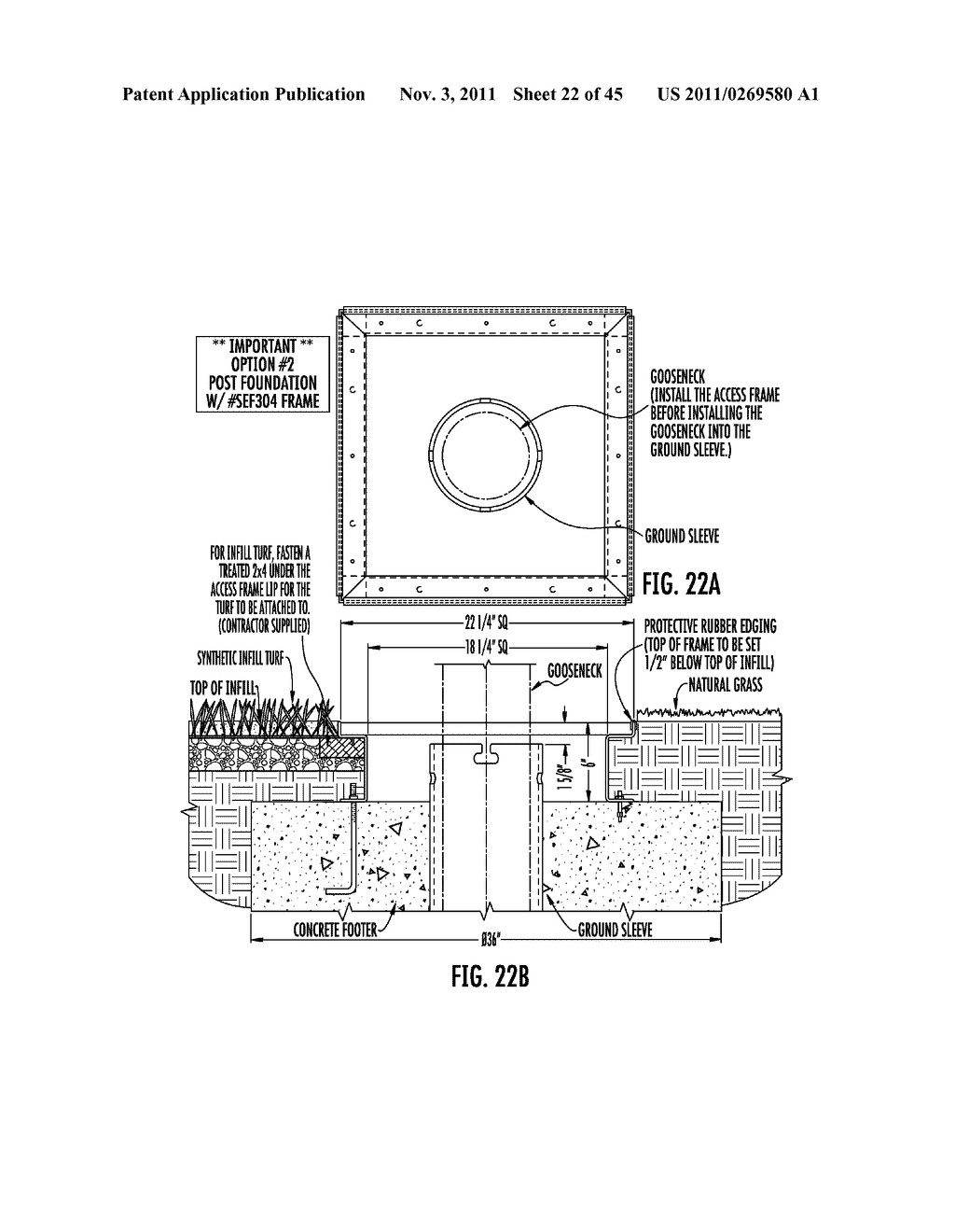 ROTATING FOOTBALL GOALPOST AND METHOD OF RETROFITTING AN EXISTING FOOTBALL     GOALPOST - diagram, schematic, and image 23