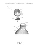 METHOD OF DELIVERY OF PERISHABLE LIQUID MIXTURES USING MIXING CAP AND     CONTAINER SYSTEM diagram and image