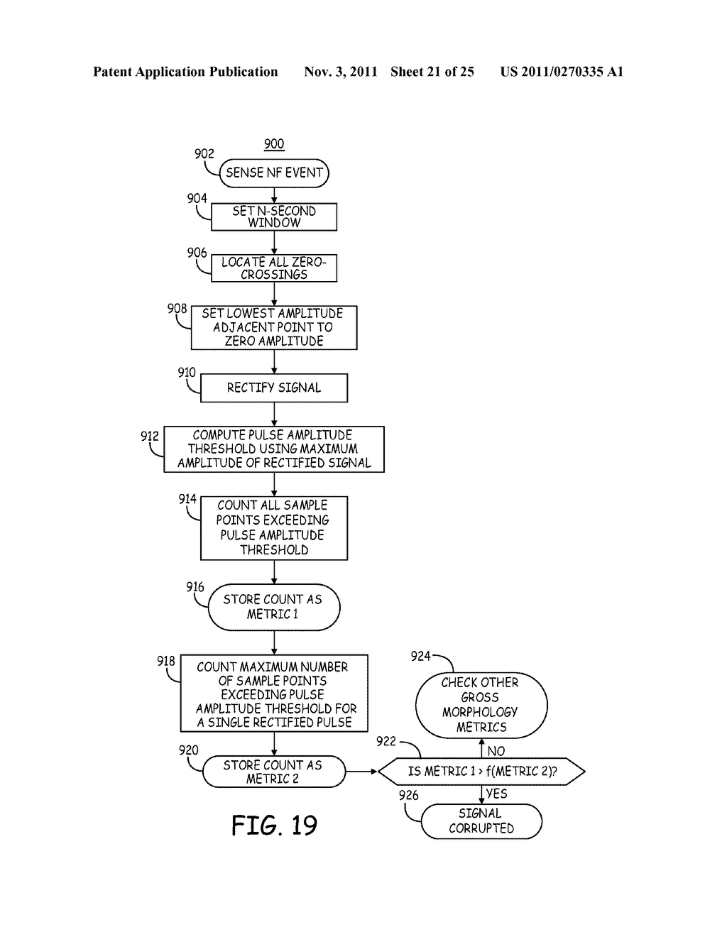 METHOD AND APPARATUS FOR DETECTING AND DISCRIMINATING TACHYCARDIA - diagram, schematic, and image 22