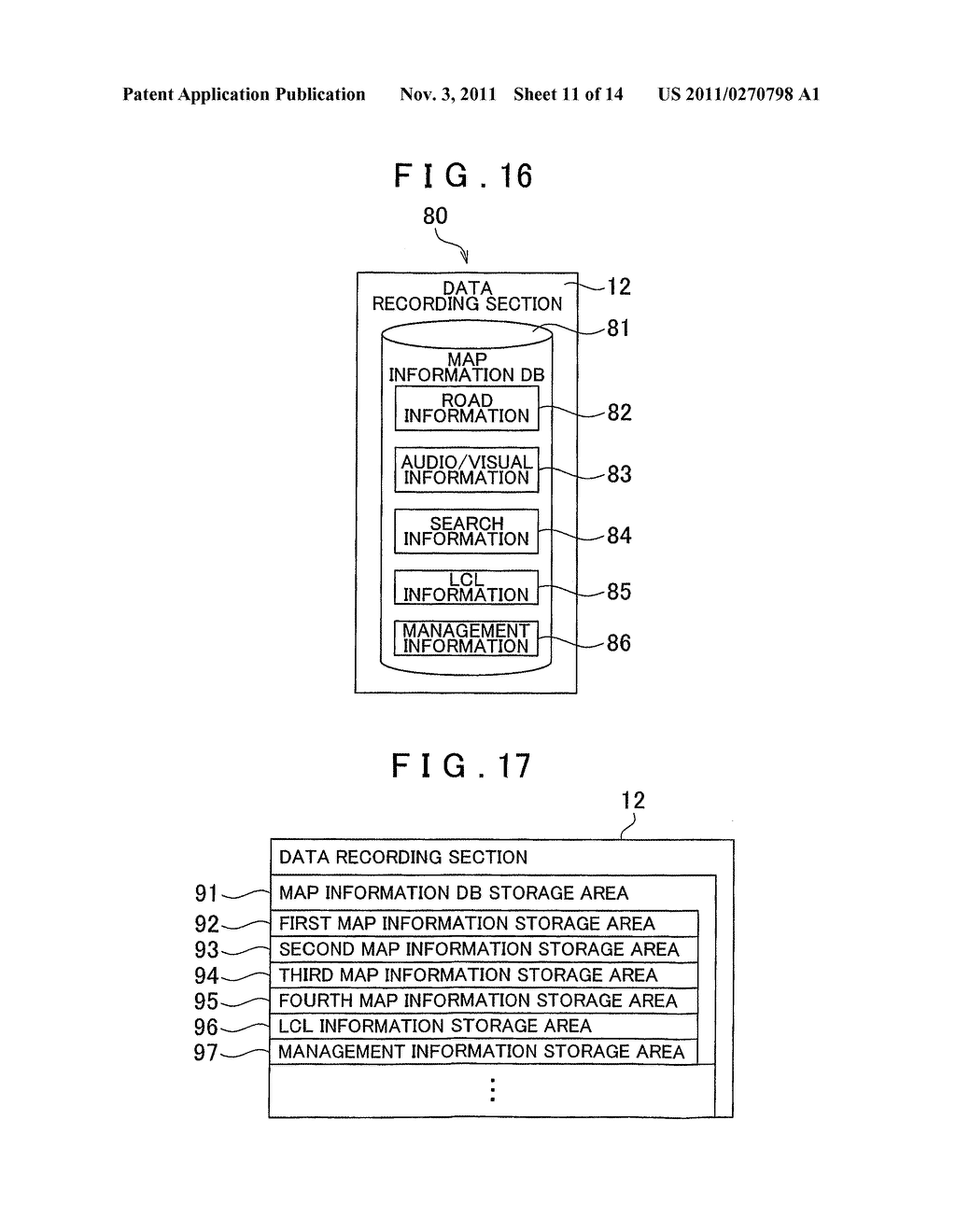 NAVIGATION APPARATUS AND MAP INFORMATION UPDATING METHOD - diagram, schematic, and image 12