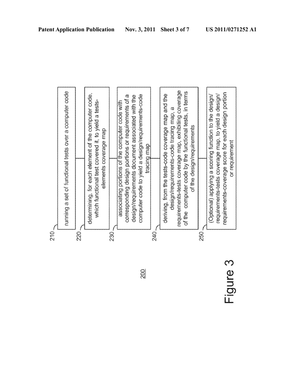 DETERMINING FUNCTIONAL DESIGN/REQUIREMENTS COVERAGE OF A COMPUTER CODE - diagram, schematic, and image 04