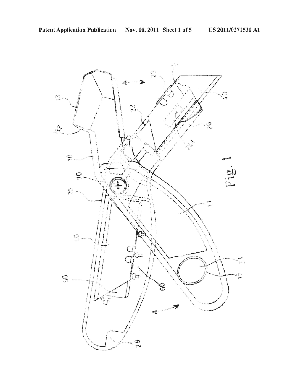 OPENING AND CLOSING MECHANISM FOR UTILITY KNIFE - diagram, schematic, and image 02