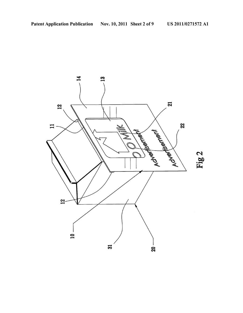 HOLLOW SELF-STICK ADVERTISEMENT DEVICE - diagram, schematic, and image 03