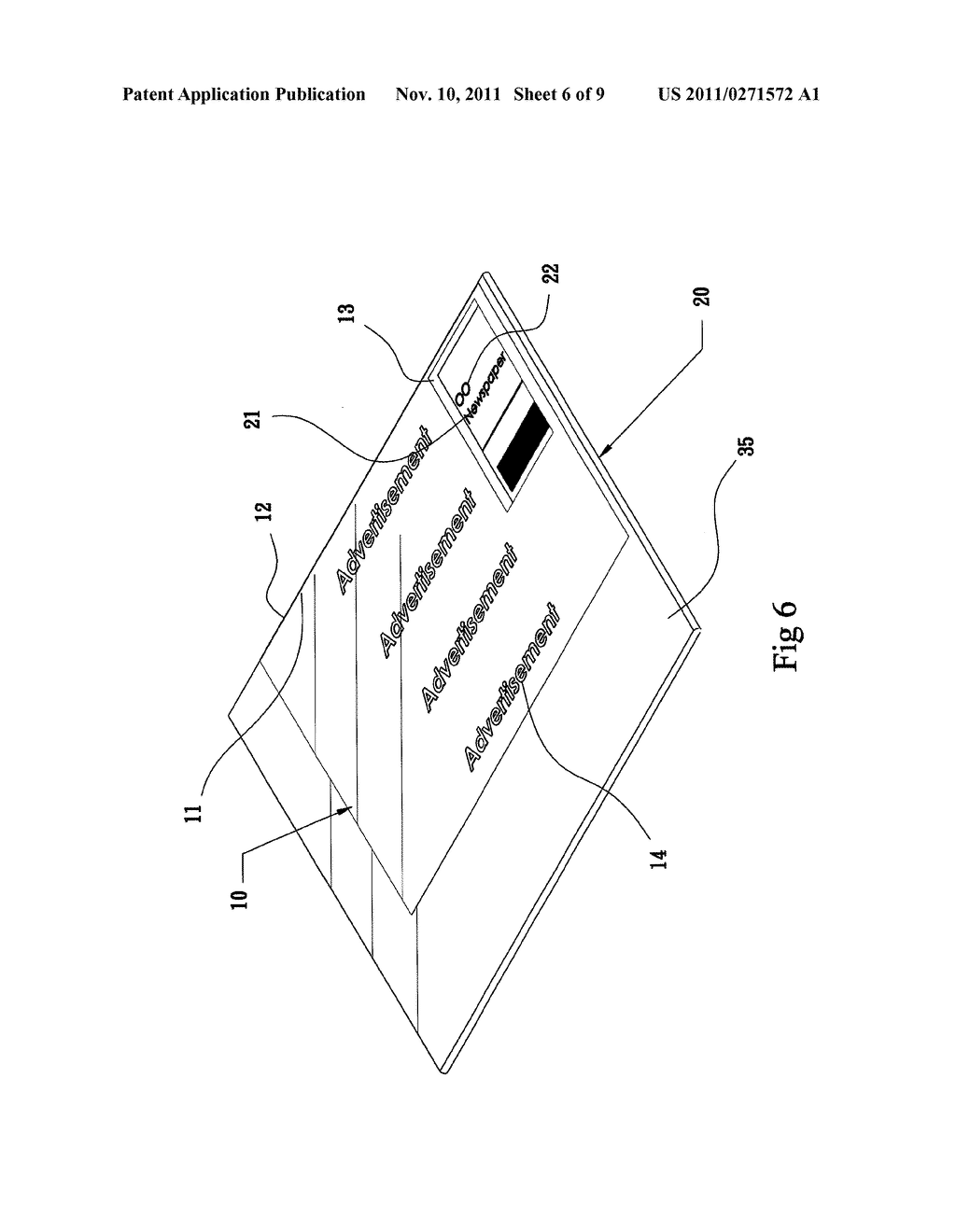 HOLLOW SELF-STICK ADVERTISEMENT DEVICE - diagram, schematic, and image 07