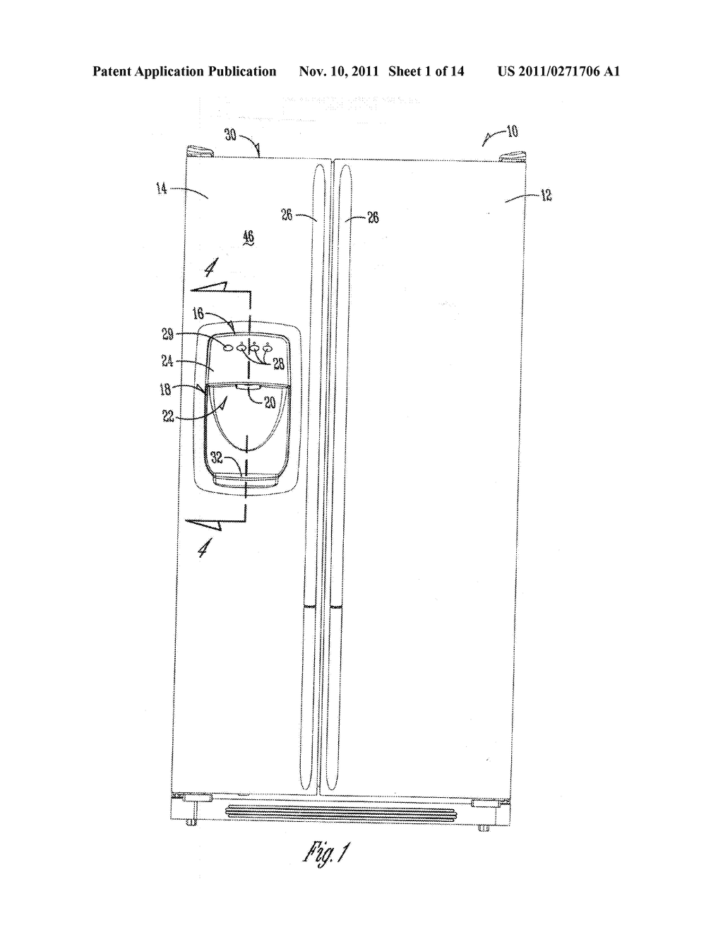 REFRIGERATOR WITH A WATER AND ICE DISPENSER HAVING AN IMPROVED ICE CHUTE     AIR SEAL - diagram, schematic, and image 02