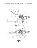 Actuating Device with Collapsible Lever diagram and image