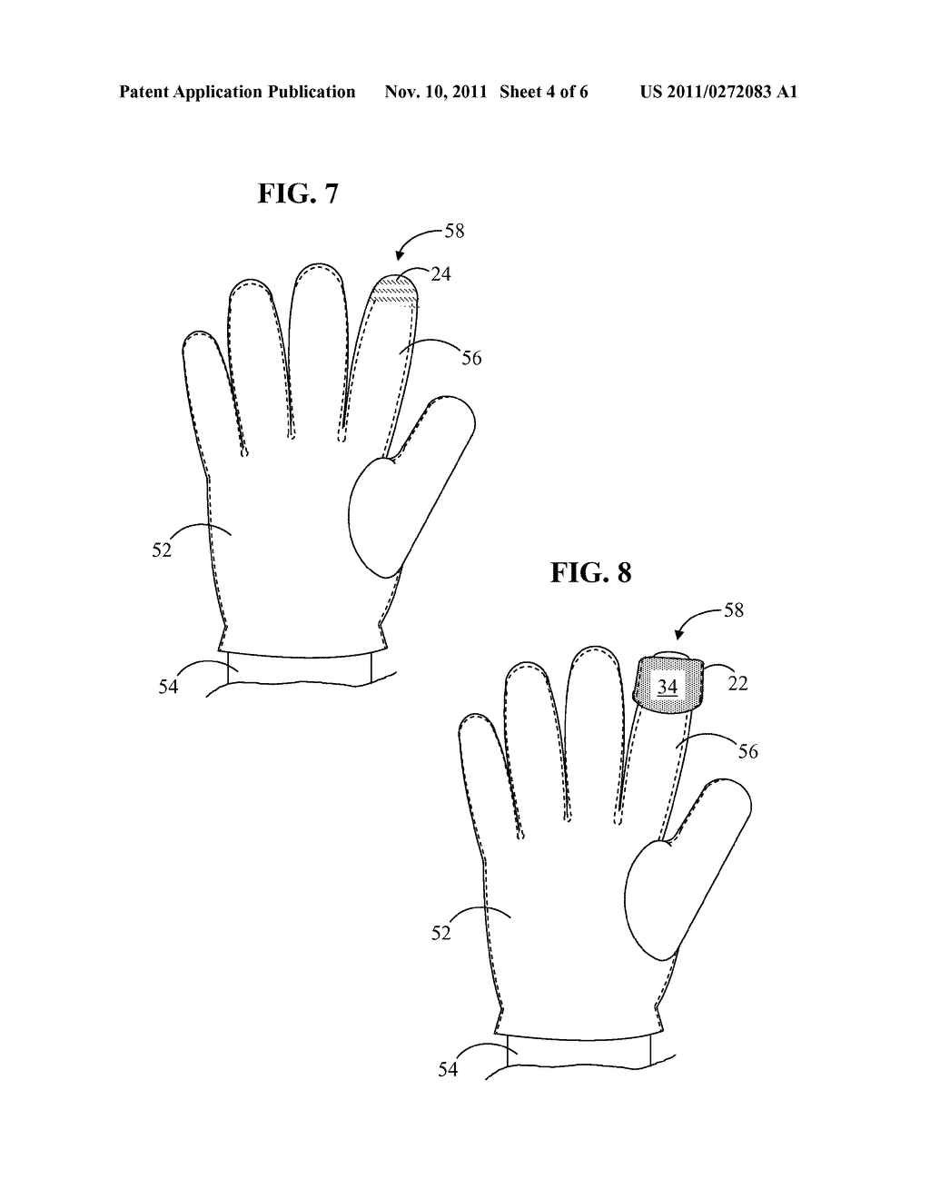 Glove Finger Cap and Method of Installing Same - diagram, schematic, and image 05